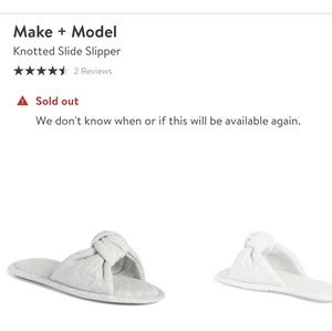 Make & Model Knotted Slide Slipper. Like new  M/L
